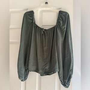 Chic Teal Green Rayon Blend Top
